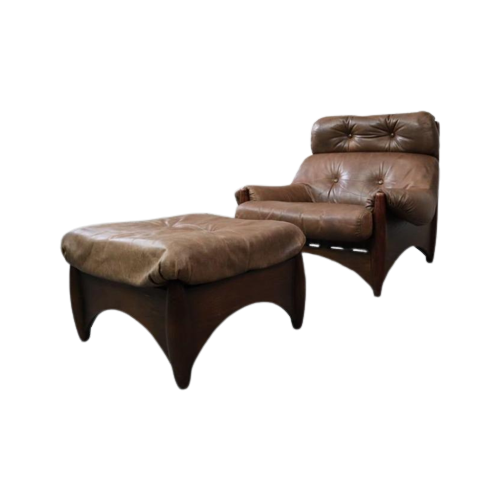 Ranger Lounge Chair With Ottoman By Erik Deforce For Gervan
