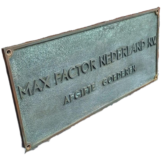 Pracht Reclame Plaquette Plaque Plaat Max Factor Nederland. 1
