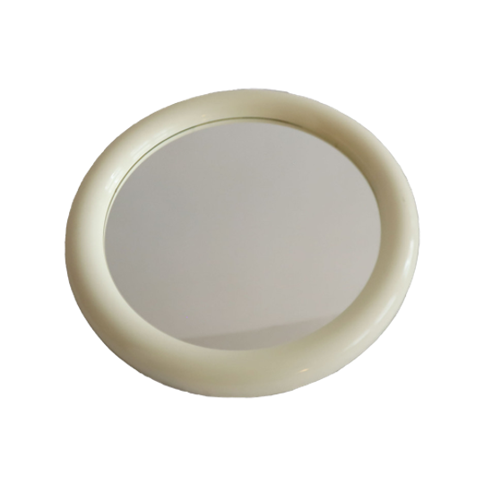 Vintage Spiegel Kunststof Creme-wit, Jaren '60/'70 | Kerst 1