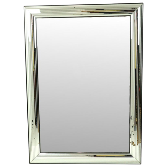 Vintage Deknudt Zilveren Hollywood Regency Spiegel 107cm 1