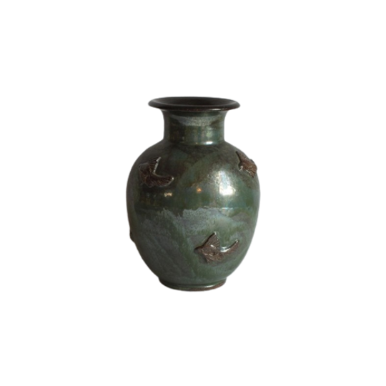 Roger Guerin Art Deco Earthenware Vase, Belgium, 1920s. 1