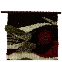 Vintage Hand Knotted Wool Tapestry Wall Decoration 1960s