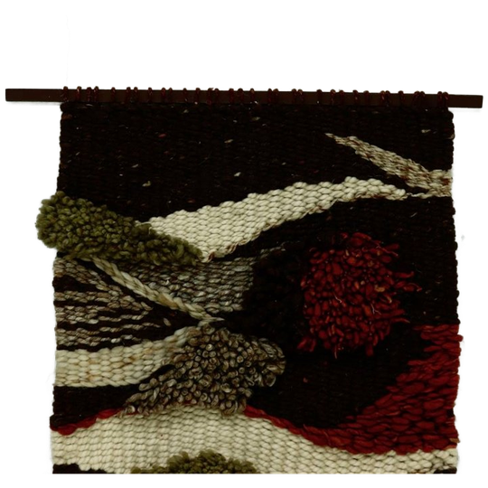 Vintage Hand Knotted Wool Tapestry Wall Decoration 1960s 1