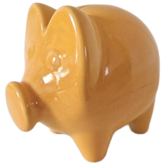 Vintage Spaarpot Spaarvarken Met Klavertje Vier 1