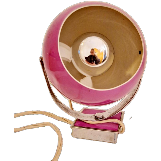Vintage Wandlamp Paarse Bollamp Jaren 70 Bollampje 1