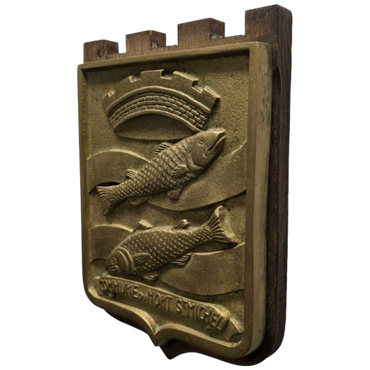 Antiek Frans Bronzen Plaquette Commune Du Mont St Michel 1