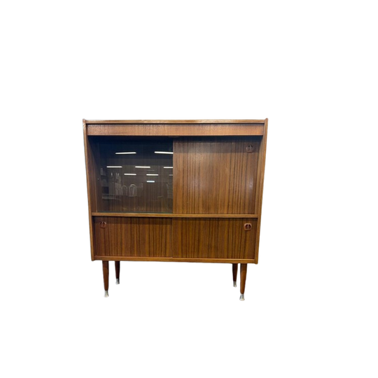 Vintage Vitrinekast / Barkast / Kast Met Verlichting 1