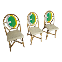 3 X Gasparucci Italo Ecc Antwerpen Tennis Chairs 1980S