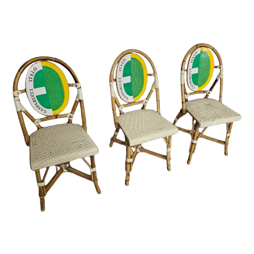 3 X Gasparucci Italo Ecc Antwerpen Tennis Chairs 1980S
