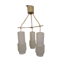 Hanglamp- Messing Met Melkglas