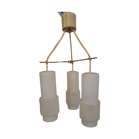 Hanglamp- Messing Met Melkglas 1