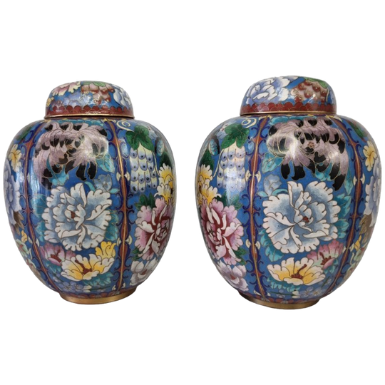 Vintage Set Cloisonné Gemberpotten 1