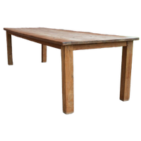 Robuuste Lange Eettafel Teakhout Geleefd Uiterlijk