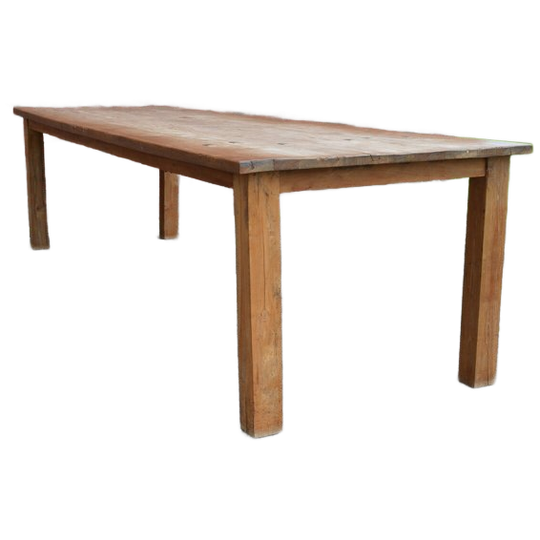 Robuuste Lange Eettafel Teakhout Geleefd Uiterlijk 1