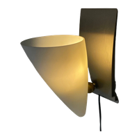Vintage Herda Wall Mounted Lamp - Memphis Style / Postmodern Design - White Frosted Glass