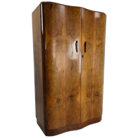 Prachtige Engelse Art Deco-Kast Van Wortelnotenhout – Jaren 30
