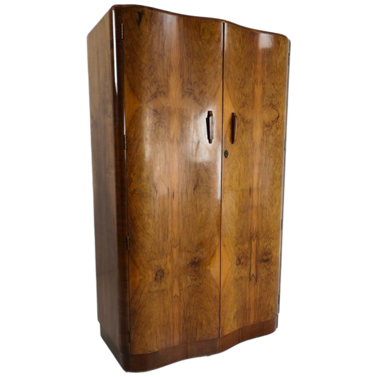 Prachtige Engelse Art Deco-Kast Van Wortelnotenhout – Jaren 30 1