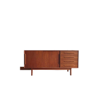 Vintage Deens Teak Houten Dressoir Credenza Sideboard