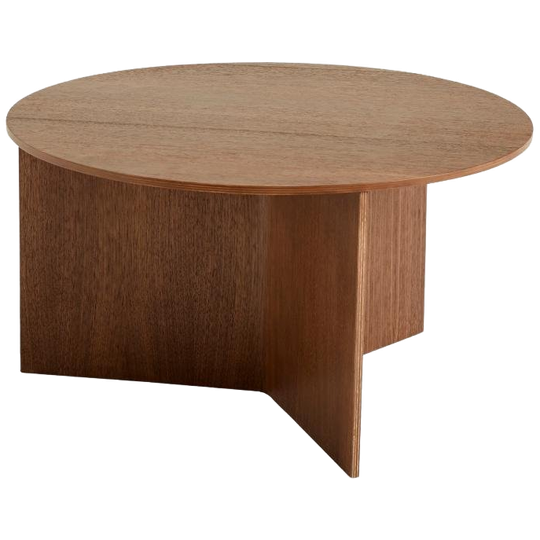 HAY | Slit Table Wood Round Xl Bijzettafel 65 Walnoot 1