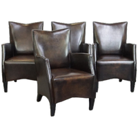 Set Van 4 Zeer Mooie Schapenleren Design Eetkamerstoelen Van Bart van Bekhoven