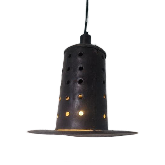 Vintage Metalen Brutalist Hanglamp 1