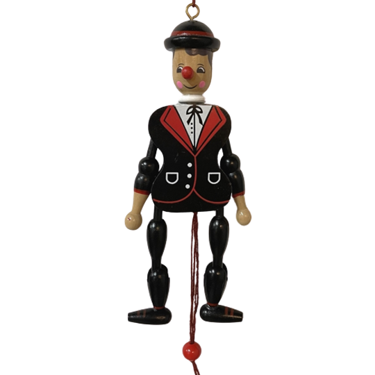 Tiroler Trekpopje Vintage Hout 1