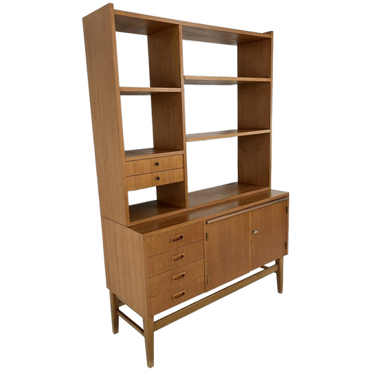 Scandinavisch Vintage Teak Fineren Boekenkast Narvik 1