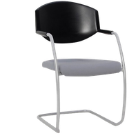Vergaderstoel Giroflex 16,Lichtgrijs-Zwart , Slede Frame