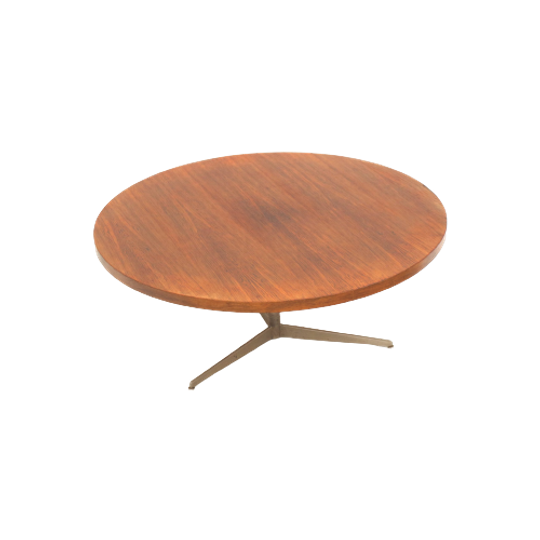 Grote Ronde Vintage Salontafel Gemaakt In De Jaren '60 1