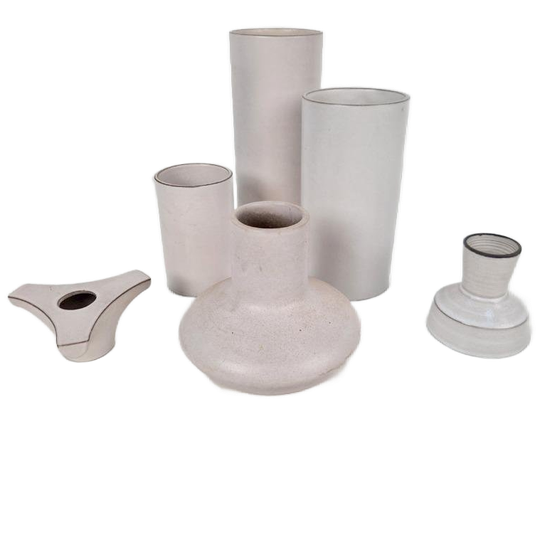 Vintage Cor Unum Vazen Set Design ‘70 Vaas Dutch Design Wit 1