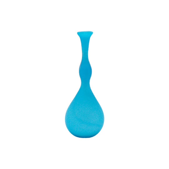Vintage Golvend Blauw Murano Vaasje 1