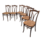 Thonet Eetkamerstoelen Met Webbing, Uit 1906 thumbnail 1