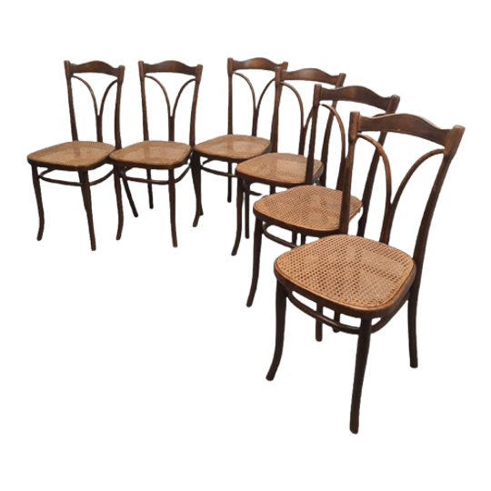 Thonet Eetkamerstoelen Met Webbing, Uit 1906 1