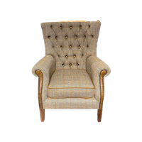 Chesterfield Fauteuil Hartis Tweed Met Leer