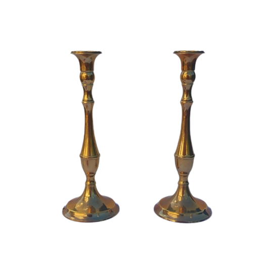 Vintage Kaarsenhouders 25 Cm.Koper | Kerst 1