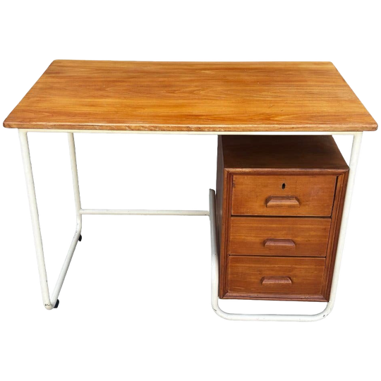 Vintage Industrieel Design Bureau Desk Bauhaus Stijl 50's 1