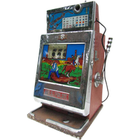 Lege Ombouw Van Vintage Slotmachine/Jackpot Bell Fruit, Cowboy Scene