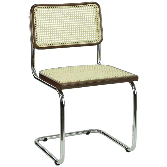 fonQ | Wave Set Van 2 Eetkamerstoelen Walnoot/chrome 1