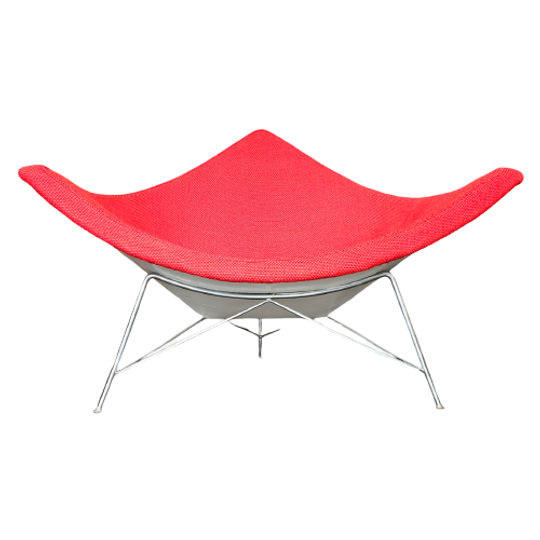 Early Model Vintage Coconut Chair By George Nelson For Herman Miller Fiberglass Shell 1