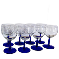 8X Wijnglas Donkerblauwe Steel Luminarc