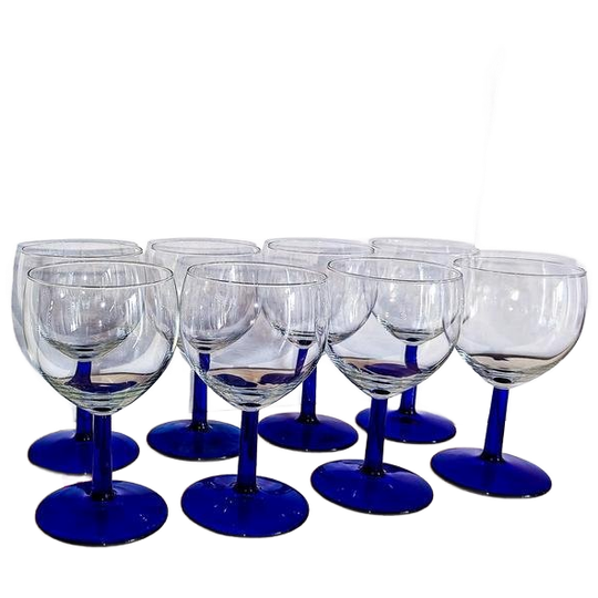 8x Wijnglas Donkerblauwe Steel Luminarc 1