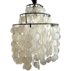 Capiz Schelpen Hanglamp Chrome Frame 45 Diameter. thumbnail 1