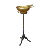 Lavabos Ch Poincet - Antique Barbershop Sink - Adjustable In Height - Cast Iron And Brass - Still
