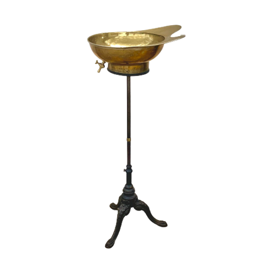 Lavabos Ch Poincet - Antique Barbershop Sink - Adjustable In Height - Cast Iron And Brass - Still 1