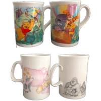 4x Engelse Bekers Fijn Bone China Engeland , Bone China Engeland / Disney