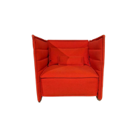 Vitra Alcove Plume - Fauteuil - Rood - Stof - Design