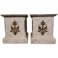 Set 2 X Unieke Kerk Zuilen Consoles Pied De Stalles Frans