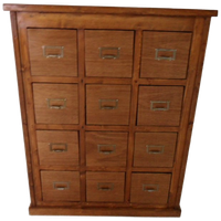 Vintage Archiefkast Met 12 Lades