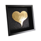 Hart Van Goud 23ct Verguld Kunstwerk In Lijst thumbnail 1