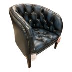 Showroommodel The York Chesterfield Fauteuil Jeans Blauw thumbnail 1